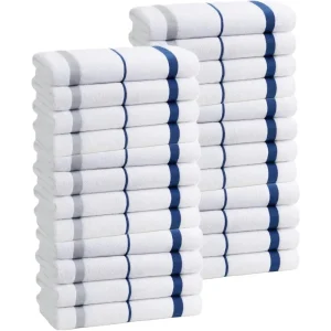 Stripes Beach Pool Towels - Set of 24