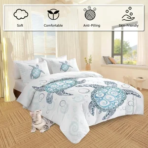 3-Piece Twin Duvet Cover with Pillowcases