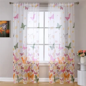 2 Panel Butterfly Pattern Gauze 100x200cm