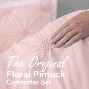 Full/Queen Baby Pink Rose Blush Comforter Set